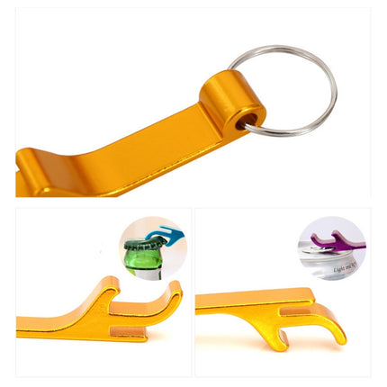 5 PCS Aluminum Wine Bear Bottle Opener Ring Keychain Key Chain, Random Color Delivery-garmade.com