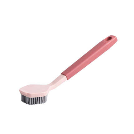 Two-color Bangs Head Wash Pot Brush Kitchen Long Handle Cleaning Brush(Pink)-garmade.com