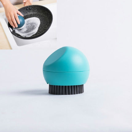 Spherical Stand Pot Brush Kitchen Silicone Cleaning Brush Household Decontamination Brush(Green)-garmade.com