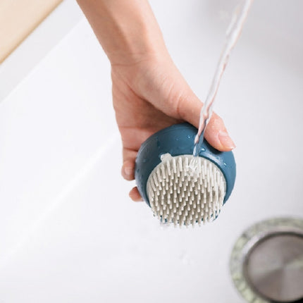 Spherical Stand Pot Brush Kitchen Silicone Cleaning Brush Household Decontamination Brush(Green)-garmade.com