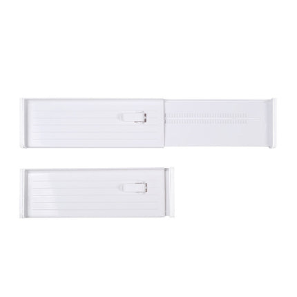 Retractable Drawer Storage Partition Board Home Wardrobe Plastic Partition Plate(White)-garmade.com