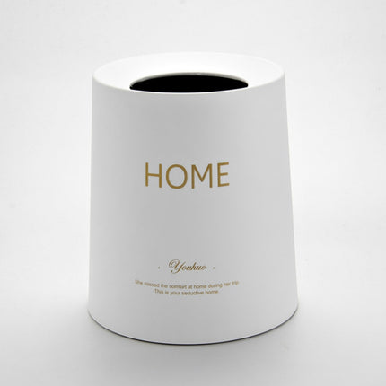 5 PCS 8L Living Room Bedroom Office Round Double-layer Uncovered Trash Can(Home)-garmade.com