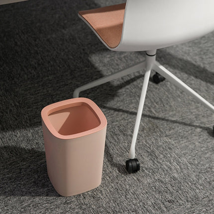 Living Room Household Large Kitchen Bathroom Trash Can with Press-ring(Pink)-garmade.com