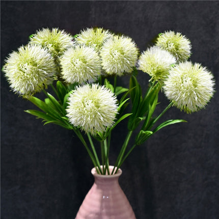 10 PCS Artificial Flowers Dandelion Plastic Flower Wedding Home Valentine Decoration(White)-garmade.com