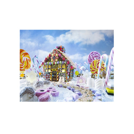 2.1m x 1.5m Candy House Lollipop 3D Children's Birthday Party Photography Background Cloth-garmade.com