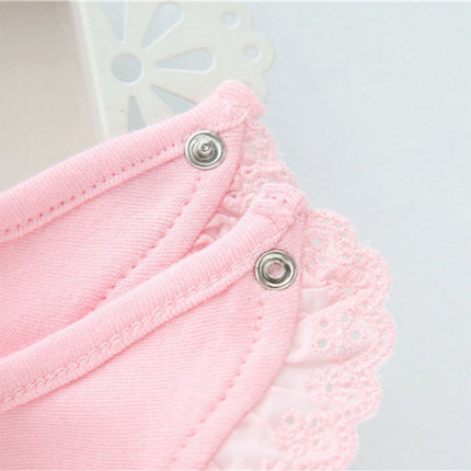 Newborn Lace Bow Baby Bibs Infant Saliva Towels(White)-garmade.com