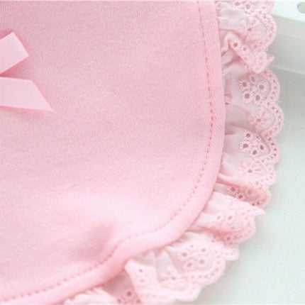 Newborn Lace Bow Baby Bibs Infant Saliva Towels(White)-garmade.com