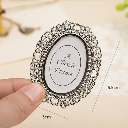 2 PCS Creative Metal Vintage Photo Frame(Oval)-garmade.com