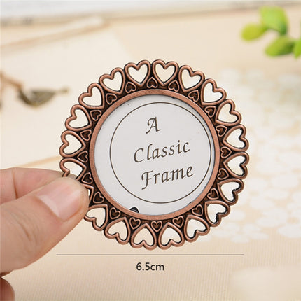 2 PCS Creative Metal Vintage Photo Frame(Love Round)-garmade.com