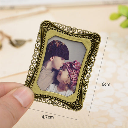 2 PCS Creative Metal Vintage Photo Frame(Golden Square)-garmade.com