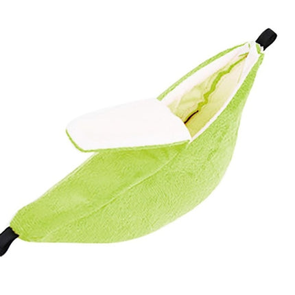 W4032 Hanging Swing Bed Banana Type Bed Small Nest Moon Bed for Small Animal(Green)-garmade.com