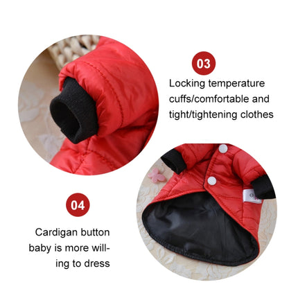 Pet Dog Coat Winter Warm Small Dog Clothes For Chihuahua Soft Fur Hood Puppy Jacket Clothing for Chihuahua Small Large Dogs, Size:L(Red)-garmade.com