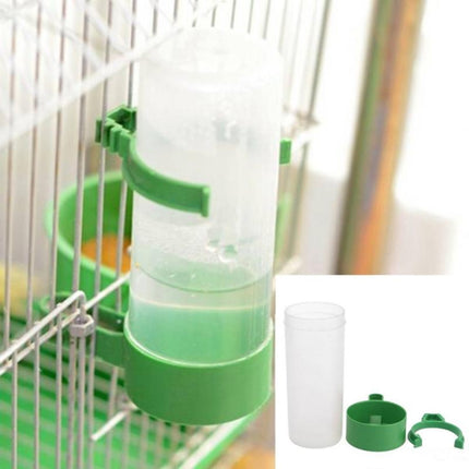 10 PCS Practical Birds Feeding Equipment Parrot Bird Drinker Watering Feeder with Clip(S)-garmade.com