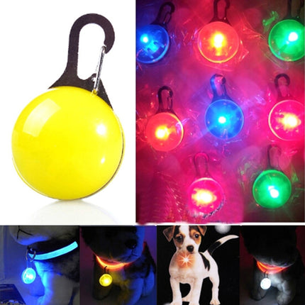 LED Flashlight Dog Cat Collar Glowing Pendant Luminous Bright Decoration Collars(Yellow)-garmade.com