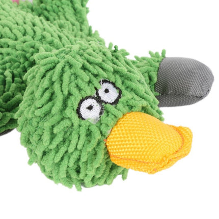 B14302 Cute Papa Duck Plush Dog Toy With Rope(Green)-garmade.com