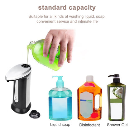 400ml Automatic Liquid Soap Dispenser Bathroom Kitchen Touchless Stainless Steel Smart Sensor Soap Dispenser-garmade.com