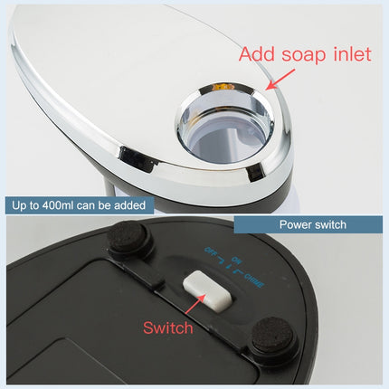 400ml Automatic Liquid Soap Dispenser Bathroom Kitchen Touchless Stainless Steel Smart Sensor Soap Dispenser-garmade.com