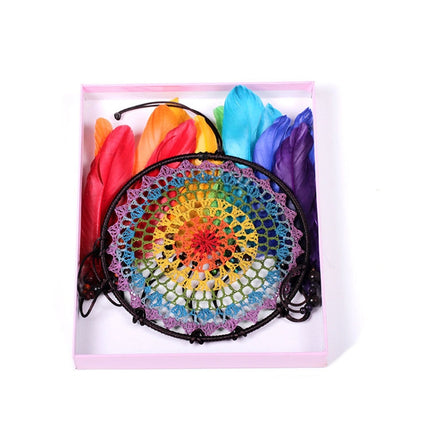 Creative Hand-Woven Crafts Colorful Dream Catcher Home Car Wall Hanging Decoration-garmade.com