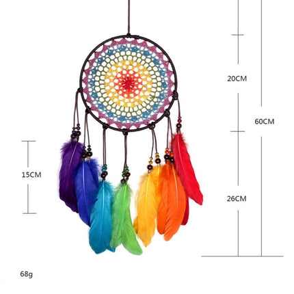 Creative Hand-Woven Crafts Colorful Dream Catcher Home Car Wall Hanging Decoration-garmade.com