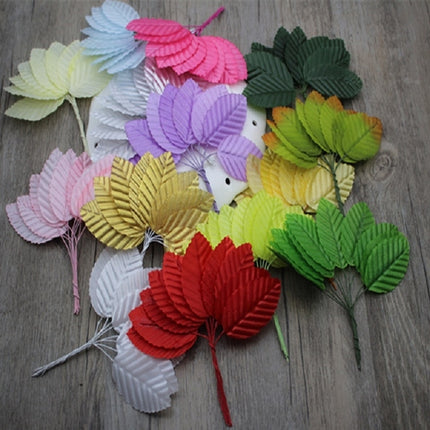 200 PCS / Pack DIY Wreath Simulation Leaves Home Decoration Supplies(Dark Green)-garmade.com