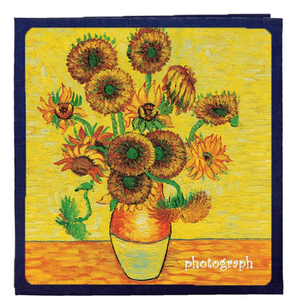 Retro Art DIY Handmade Photo Album Self-Adhesive Film Album, Colour:18 inch Sunflower(60 White Card Inner Pages)-garmade.com