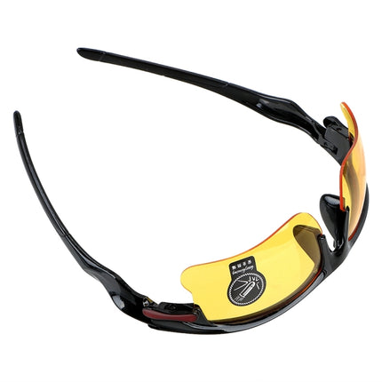 Night-Vision Glasses Protective Gears Sunglasses Driving Glasses Anti Glare Night Vision Drivers Goggles(Yellow)-garmade.com
