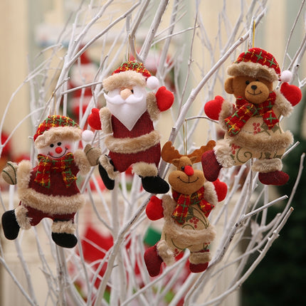Christmas Ornaments Gift Santa Claus Snowman Dancing Pendant Tree Toy Doll Hang Decorations(Snowman)-garmade.com