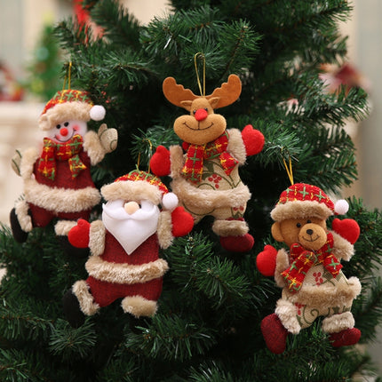 Christmas Ornaments Gift Santa Claus Snowman Dancing Pendant Tree Toy Doll Hang Decorations(Deer)-garmade.com