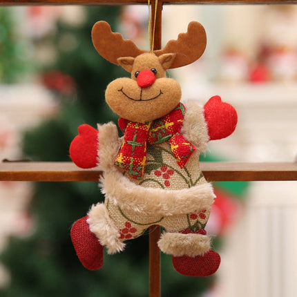 Christmas Ornaments Gift Santa Claus Snowman Dancing Pendant Tree Toy Doll Hang Decorations(Deer)-garmade.com