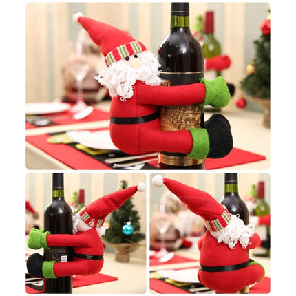 Christmas Wine Bottle Bag Cover Christmas Table Decoration(Santa Claus)-garmade.com