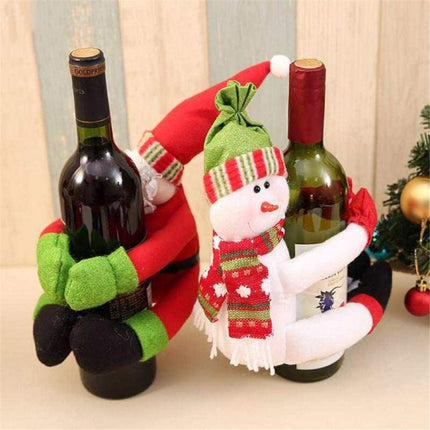 Christmas Wine Bottle Bag Cover Christmas Table Decoration(Santa Claus)-garmade.com