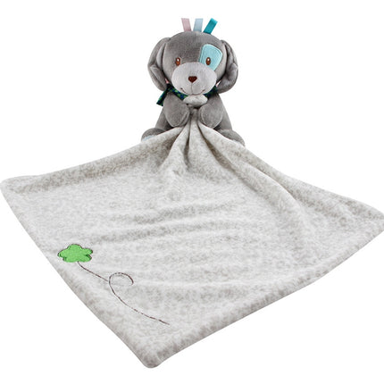 Baby Comforting Baby Multi-function Sleeping Plush Storage Blanket Cartoon Animal Towel(Dog)-garmade.com