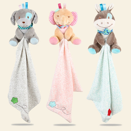 Baby Comforting Baby Multi-function Sleeping Plush Storage Blanket Cartoon Animal Towel(Elephant)-garmade.com