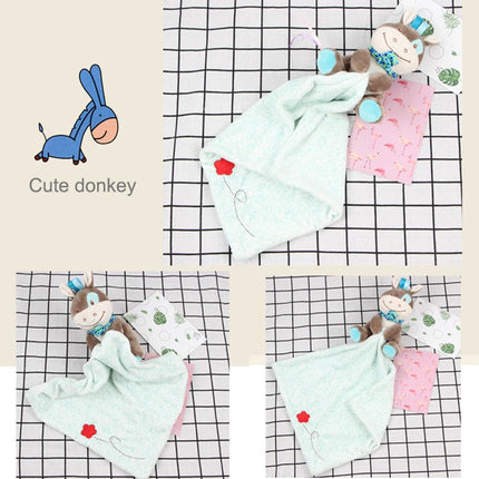 Baby Comforting Baby Multi-function Sleeping Plush Storage Blanket Cartoon Animal Towel(Deer)-garmade.com