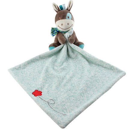 Baby Comforting Baby Multi-function Sleeping Plush Storage Blanket Cartoon Animal Towel(Deer)-garmade.com