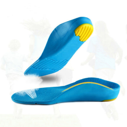 PU Breathable Children Flat Feet Eight-foot Orthopedic Insoles, Size:33-35(22.6cm）-garmade.com