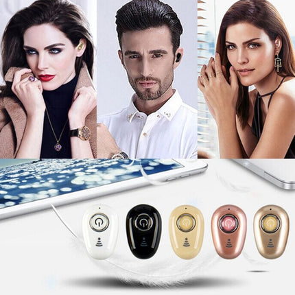 S650 Mini Bluetooth Earphone Earbuds Sport with Mic for All Phone(Gold)-garmade.com