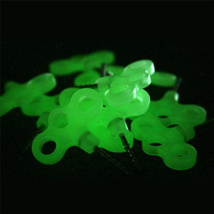 Outdoor 3-holed Luminous Threaded Tent Peg Camping Deck Stainless Steel Hook Safety Wind Noctilucent Cord Rope Fastener-garmade.com