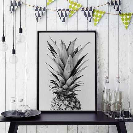 Modern Minimalist Pineapple Letter Frameless Decorative Painting Living Room Core, Size:20x25cm(Pineapple + English Letter)-garmade.com