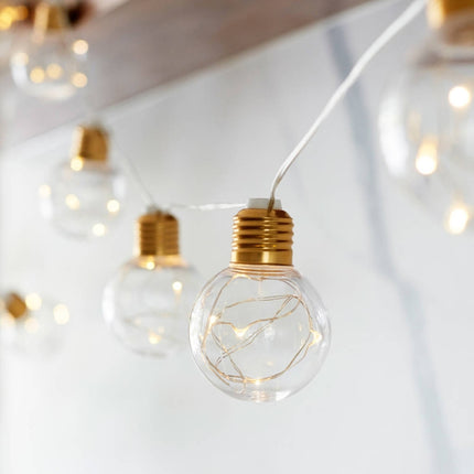 4m 10 LEDs G45 Copper Wire Bulb String Holiday Decoration Light-garmade.com
