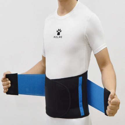 Men and Women Neoprene Lumbar Waist Support Unisex Exercise Weight Loss Burn Shaper Gym Fitness Belt, Size:M(Blue)-garmade.com