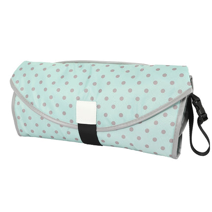 Baby Changing Diaper Pad Portable Folding Waterproof Nursing Pad, Size:One size(Dark green dots)-garmade.com