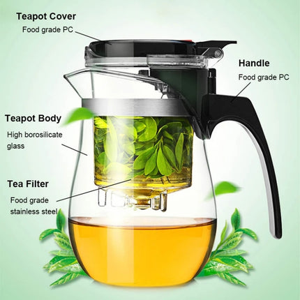 700ml Glass Tea Pot Gongfu Teapot Maker-garmade.com