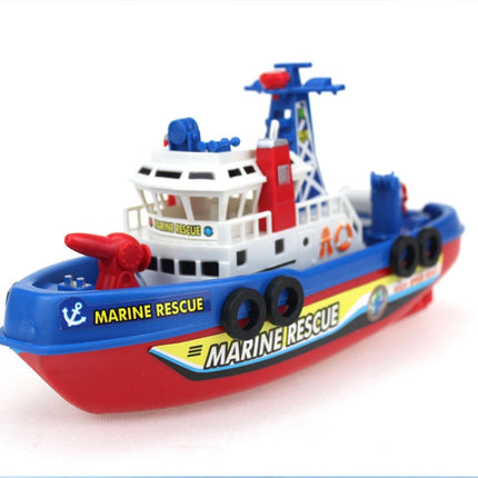 Electric Fishing Fire Boat Baby Shower Toy with Water Spray & Light & Sound Function-garmade.com