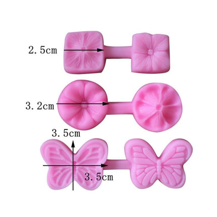 2 PCS Flower Texture Silicone Mould Petal Grain Road Four-Leaf Clover Two-Piece Pressed Ultra-Light Clay Soft Clay Tool(3 Sets)-garmade.com