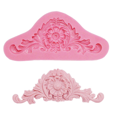 2 PCS Vintage Embossed Fondant Silicone Mold Court Lace Flower Vine DOY Baking Cake Tool(Pink)-garmade.com