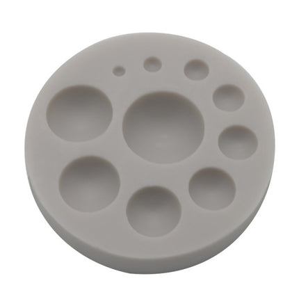 Round Silicone Fondant Cake Mold DIY Baking Decoration Chocolate Tool(Grey)-garmade.com