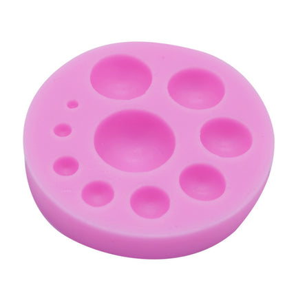 Round Silicone Fondant Cake Mold DIY Baking Decoration Chocolate Tool(Pink)-garmade.com