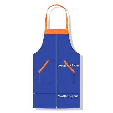 Solid Color Polyester Home Apron Antifouling Simple Adult Apron(Sapphire)-garmade.com