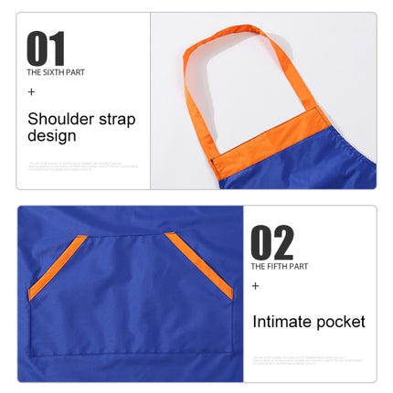 Solid Color Polyester Home Apron Antifouling Simple Adult Apron(Black)-garmade.com